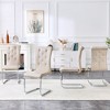 KTMBDW Modern Dining Chairs, Upholstered Kitchen Chairs with Crystal Buckle Design, Faux Leather for Living Room Lounge - 4 of 4
