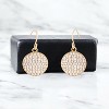 Slickblue Contemporary CZ Disk Earrings – .6 Ct Clear Cubic Zirconia, Gold/Silver, Fashion Earrings for Women - 3 of 3