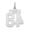 Black Bow Jewelry 14k White Gold, Jersey Collection, Small Number 48 Pendant - 3 of 4