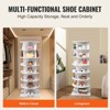 VEVOR 7 Tiers Rotating Shoe Rack Tower, 360°Spinning Shoe Display, Revolving Shoe Rack Storage Round Carousel, Lazy Susan Shoe Rack Organizer, White - 4 of 4