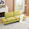 89 inch Modern Sofa, Cotton&Linen Couch with Adjustable Armrests - 3 of 4