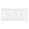DOMETOUR 4-Door Sideboard Storage Cabinet with Adjustable Shelf for Living Room Dining Room - 3 of 4