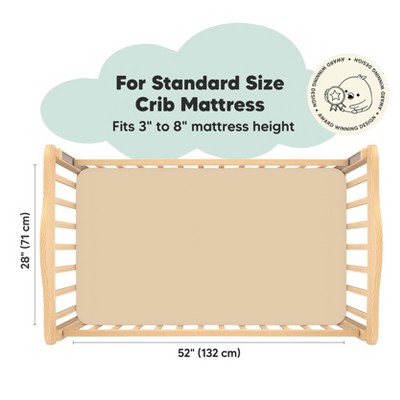 Organic Jersey Cotton Toddler Crib Sheets Set in Rust