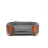 PAGED Velvet Pet Bed with Solid Wood Legs and Bent Wood Back,Comfy Dog Bed Sofa for Pets - 4 of 4