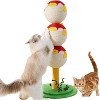 Cute puffer fish-shaped cat climbing frame, three-tier climbing tower with base, indoor cat scratching post climbing frame interactive cat toy - 2 of 4