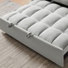 PAGED Loveseat Modern Velvet Lounge Sofa Pullout Sofa Bed with Adjustable Backrest, Toss Pillows, Pockets for Living Room, Apartment - 4 of 4
