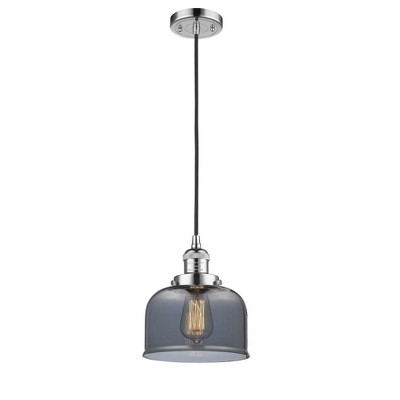 Bell - 1 Light Cord Hung Mini Pendant In Industrial Style-10 Inches Tall and 8 Inches Wide