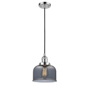Bell - 1 Light Cord Hung Mini Pendant In Industrial Style-10 Inches Tall and 8 Inches Wide - 1 of 1