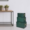 Cheung's Sable Set of 3 Trunks with Gold Handles - Green - 2 of 4