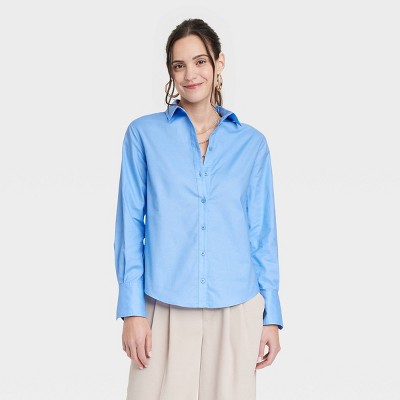 Women's Long Sleeve Oxford Button-down Shirt - A New Day™ : Target