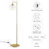 Modway Silo Glass Globe Glass and Metal Floor Lamp - 2 of 4