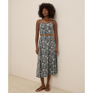 Pact Women's Organic Cotton Fit & Flare Midi Dress Short - 1 of 4