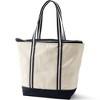 Lands' End Zip Top Long Handle Canvas Tote Bag - 3 of 4