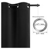 PiccoCasa Window Rod Pocket Valance Thermal Insulated Curtain Panels 2Pcs - 3 of 4