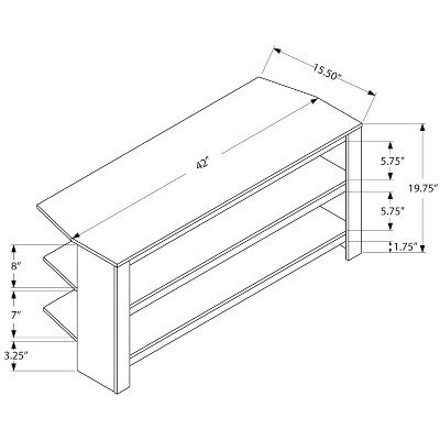 Gray Corner TV Stand with Open Shelves for 42" TVs