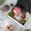 Whisen D3.9" Christmas Ball Ornaments, Glass Decorative Hanging Ball Christmas Tree Ornaments, Set of 6 - 2 of 4
