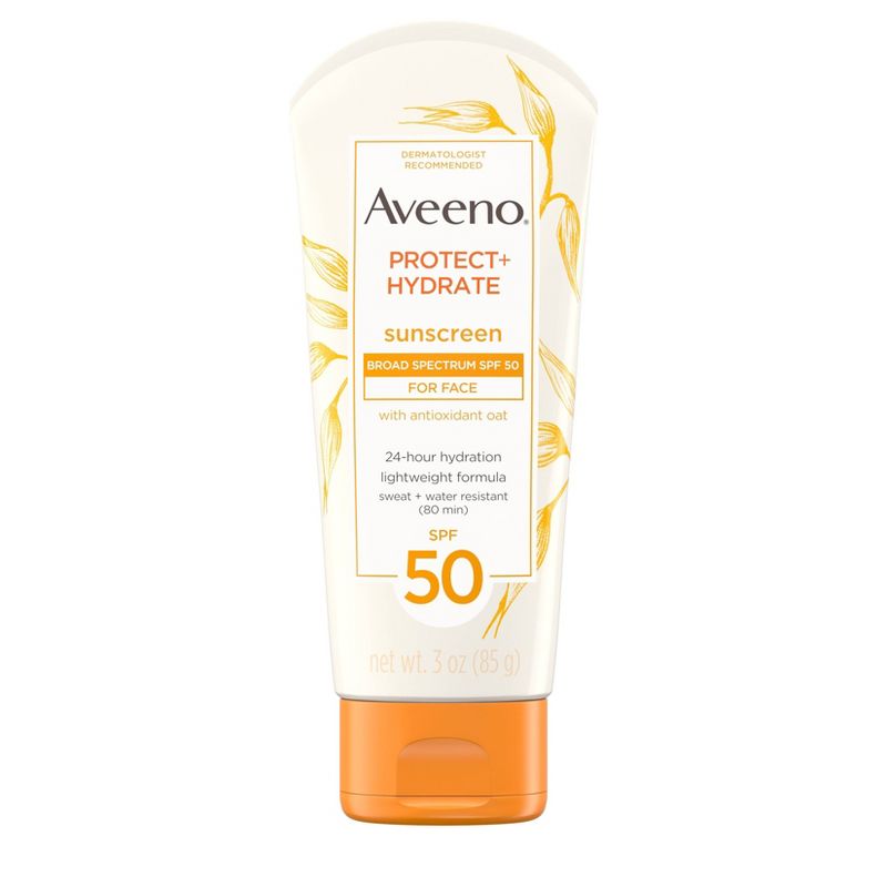 Aveeno Protect Hydrate Face Sunscreen Lotion with - SPF 50 - 3oz, 1 of 12