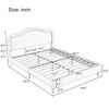 KTMBDW Upholstered Queen Bed Frame with Headboard Adjustable, Velvet Platform Bed with LED Lights, Mattress Foundation with Wooden Slats - 4 of 4