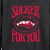 Women's - Instant Message - Valentine's Day Sucker For You Lightweight French Terry Slouchy - image 2 of 4