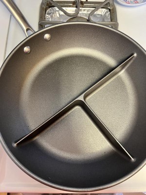 3-in-1 Divided Sauté Pan, Cast Aluminum Cookware