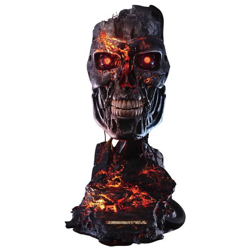 PureArts Terminator 2 Battle Damaged T-800 Life-Size 1:1 Scale Art Mask Bust, 1 of 9