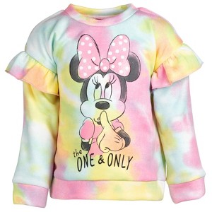 Disney Minnie Mouse Toddler Girls Fleece Sweatshirt Tie Dye 5T - 1 of 4