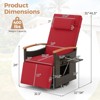 Costway Outdoor 360° Swivel Rattan Recliner Chair Patio Wicker Chaise Lounge Chair Beige/Navy - 3 of 4