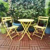 NicBex Colorful Outdoor Dining Table Set Foldable Metal Bistro Table with Chairs,Patio Furniture Bistro Set for Garden,Backyard,Poolside - 3 of 4