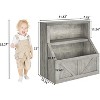 DobleePy 2-Tier Wooden Bookshelf with Cubby Storage, Durable Floor Cabinet with Open Shelves for Bedroom, Playroom, Nursery - 2 of 4