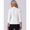 INSPIRE CHIC Women's Velvet Lapel Collar Open Front Cardigan - 3 of 4