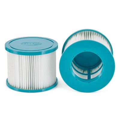 CleverSpa 8106 Replacement Part Hot Tub Spa Water Filter Cartridge with Paper Filter Media (2 Pack)