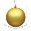 Vickerman Gold Ball Ornament - 2 of 4