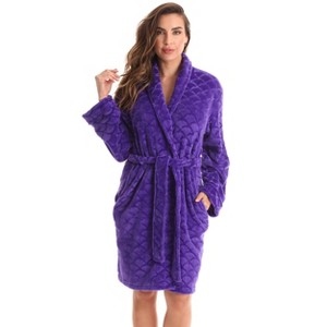 Just Love Womens Plush Solid Robe | Ladies Bathrobe - 1 of 3