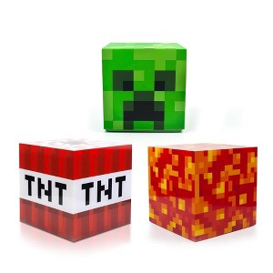 Ukonic Minecraft 3-Piece Mood Light Bundle | TNT | Creeper | Lava - 1 of 4