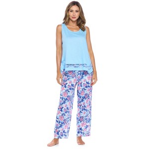 Casual Nights Women's Tank Top & Long Pants Pajama Set - 1 of 4