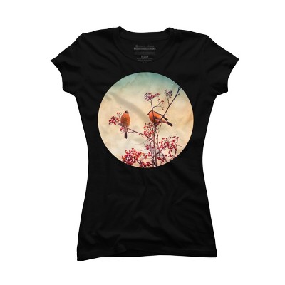 Junior's Design By Humans Bullfinch eat rowan By AnnArtshock T-Shirt