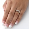 Pompeii3 1 Carat 3-Stone Diamond Engagement Ring Solitaire Round Cut 14k White Gold - 3 of 4