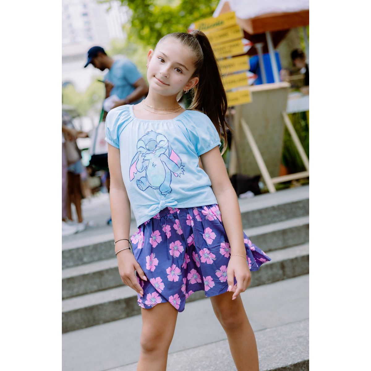 Disney Square Neck T-Shirt and Skirt Outfit Set - thumbnail 9
