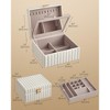 SONGMICS HOME ANAH Collection - 2-Tier Jewelry Box with Mirror, Jewelry Organizer, Removable Tray, PU Surface with Stitching - 4 of 4