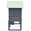 vidaXL Rabbit Hutch Gray and White 55.1"x24.8"x47.2" Solid Firwood - 4 of 4