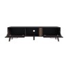 Chic Crate-Modern Media Console – Black & Natural Oak TV Stand w/ Two-Door & Open Shelf, Multi-Room Furniture - 2 of 4
