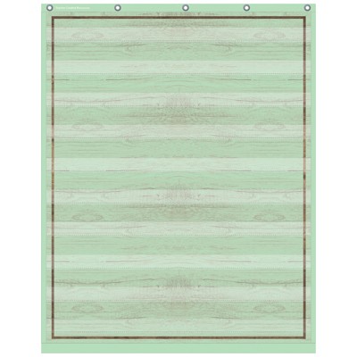 Teacher Created Resources® Mint Painted Wood Design 10 Pocket Chart, 34" x 44"