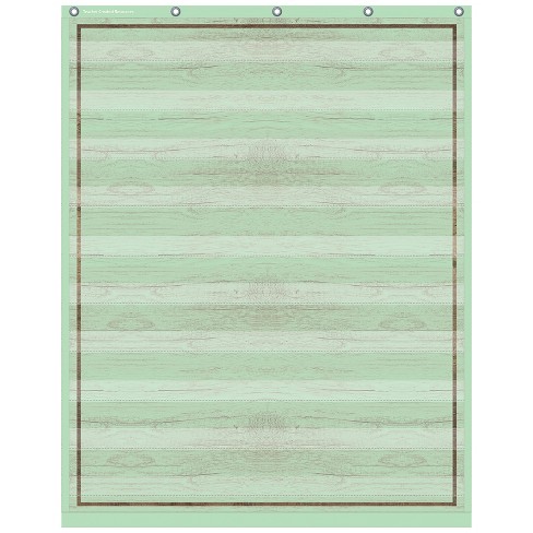 Teacher Created Resources® Mint Painted Wood Design 10 Pocket Chart, 34" x 44" - image 1 of 2