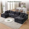 4-8 Seater Modular Cloud Sectional Sofa, U-Shape Chenille Couch, Deep Memory Foam Couch, No Assembly Required - 3 of 4