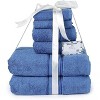Noble House Ultra Soft 100% Cotton Extra Heavy & Absorbent Hotel & Spa Feel 6pc Bath Towel Set Bathroom 2 Bath Towels 2 Hand Towels 2 Washcloths - 2 of 4