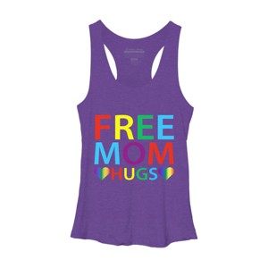 Adult Design By Humans Free Mom Hugs Hears Pride By Avocato Racerback Tank Top - 1 of 2
