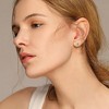 Turandoss S925 Sterling Silver Stud Earrings for Women, Cubic Zirconia Hypoallergenic Flat Back Cartilage Earrings for Piercing, Christmas Gifts - 2 of 4