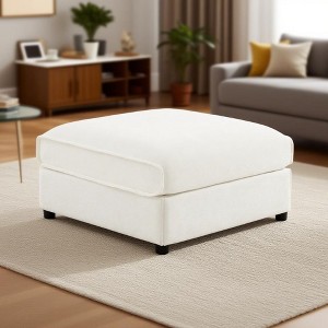 Sapphtopaz Storage Ottoman Footrest Upholstered Ottoman with Storage Shoe Bench Vanity Stool for Living Room, Bedroom, Entryway - 1 of 4