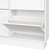 Gulches 49 in H x 41 in W White MDF Shoe Storage Cabinet 6 Double-Layer Flip Drawers 3 Hooks Adjustable Shelf - 4 of 4