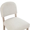 Asian Hardwood Side Chair (Set of 2) with Upholstered Seat, Ergonomic Sculpted Back, Kiln-Dried Frame, Solid Wood Legs and 250 lb Capacity - 2 of 4